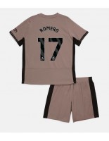 Tottenham Hotspur Cristian Romero #17 Alternativní dres pro děti 2023-24 Krátký Rukáv (+ trenýrky)